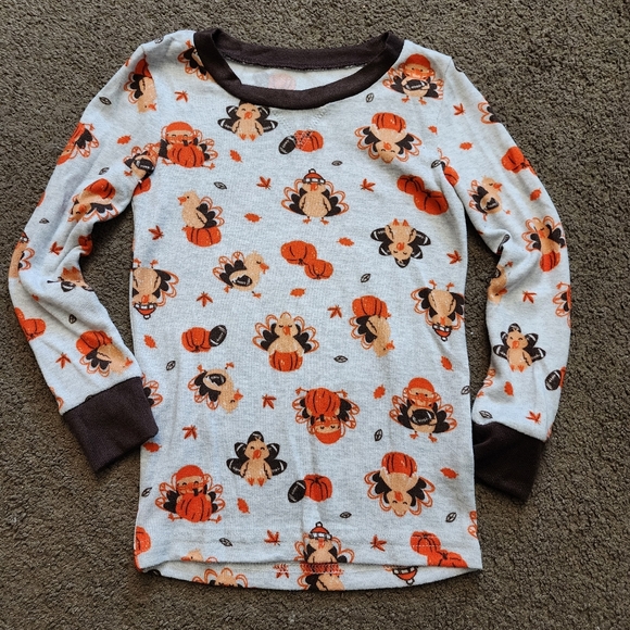 Grey Fall Football Turkey Pajamas, Kid's 5 - Picture 3 of 7